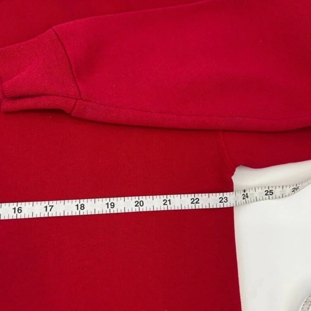 Vintage Lee Sweatshirt Mens Large Red Heavyweight Crewneck Pullover Blank 90s